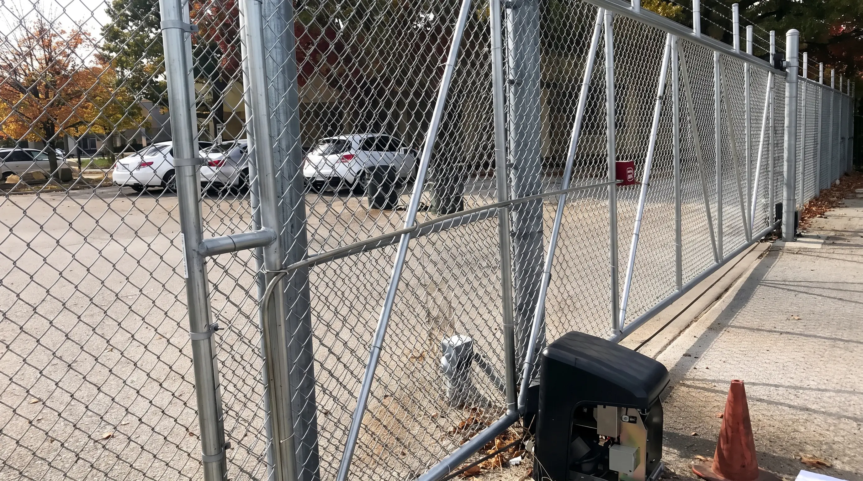 Chain link fence and gate
