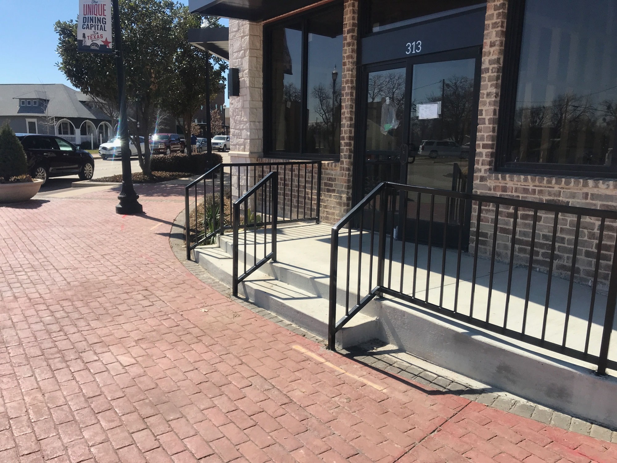 Commercial railing and steps installation
