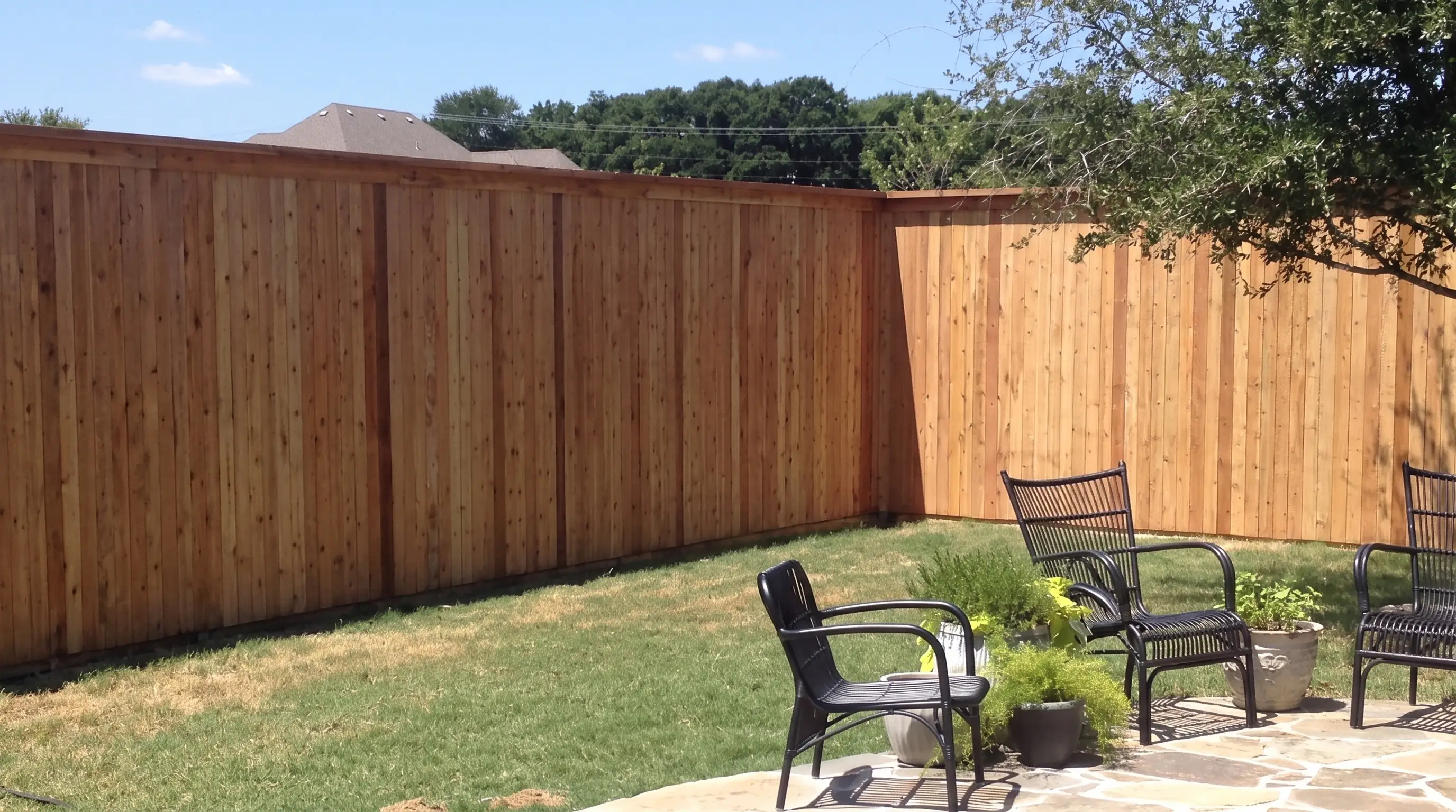 Finished residential fence