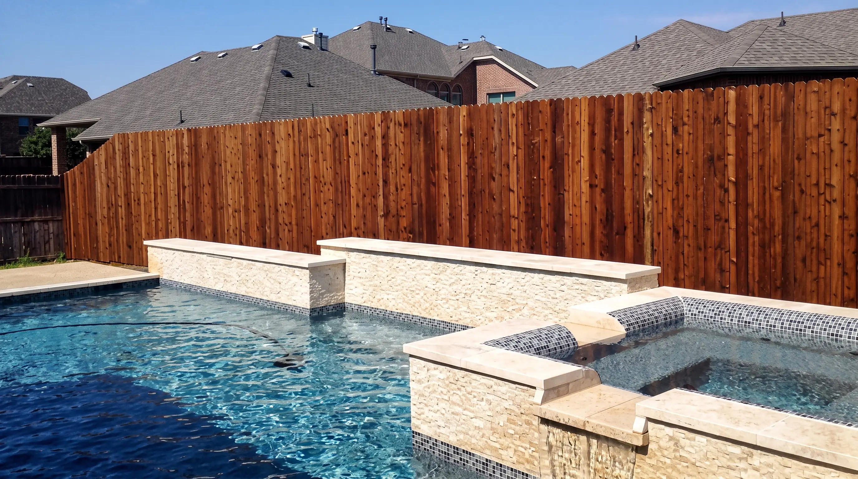 Wood fence installation